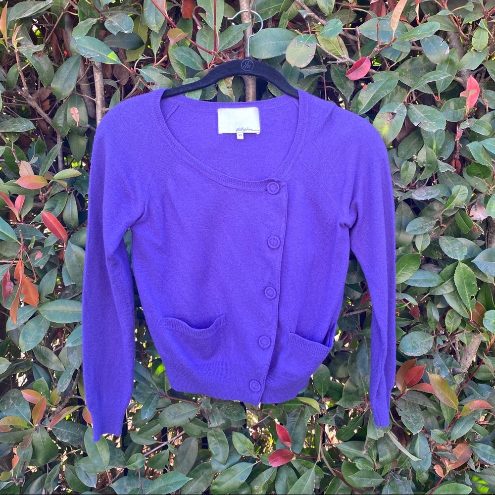 Phillip Lim 3.1 Asymmetrical Purple Cardigan XS